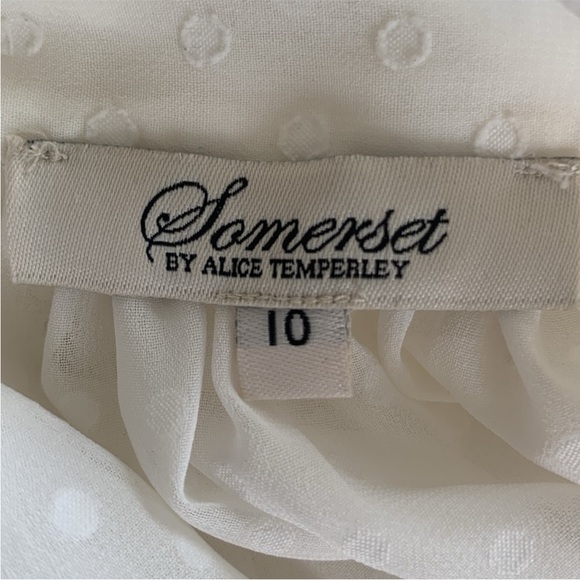 Somerset By Alice Temperley Ivory Dot Sheer Long Sleeve Kate Middleton Blouse 6 - Picture 12 of 14